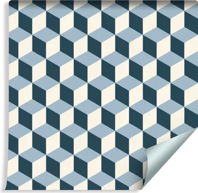 Produktbild von 10 m Rolle Vlies Tapete Kuben 3D im Retro-Stil XXL