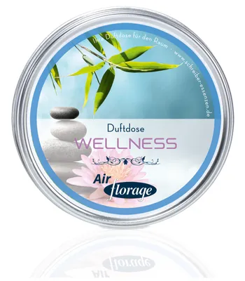Zdjęcie produktu dla Florage – zapach do pomieszczeń WELLNESS, puszka zapachowa 80 g, olejek zapachowy, żel zapachowy, odświeżacz powietrza – delikatna alternatywa dla świec zapachowych i dyfuzorów