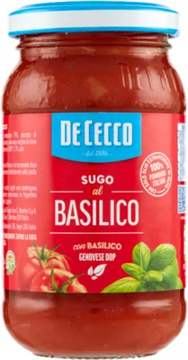 Image de Sauce tomate à la basilic De Cecco, 200 g