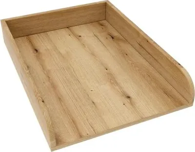 Produktbild von regalik Wickelaufsatz Universal, Wickeltischaufsatz für Kommoden in beliebiger Breite, Abnehmbar Wickelkommode aufsatz, Abgerundeten Frontplatten, Oak, 72cm x 54cm