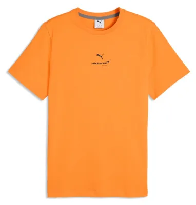 Produktbild von McLaren F1 T-Shirt Small Logo Puma, Offizieller Fanartikel, Papaya T-Shirt mit McLaren Racing Branding auf der Brust, 100% Baumwolle