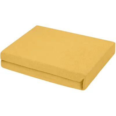 Produktbild von Jersey TOPPER Spannbettlaken 180x200-200x200cm Spannbetttuch für Boxspringbett-Topper Matratzen 100% Baumwolle, Farbe: Gelb