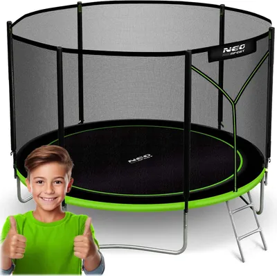 Immagine prodotto di Trampolino da giardino 8 piedi/252 cm con rete esterna e scala Neo-Sport