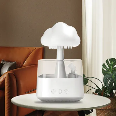 Produktbild von Luftbefeuchter, Regenwolken-Nachtlicht, Air Humidifier, Aroma Diffuser, 800 ml Wassertank, Raumbefeuchter, 7 Farben, Öle Diffusor, für Home/Office