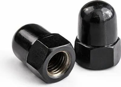 Produktbild von 2x Hutmutter M10 schwarz Achsmutter SW15