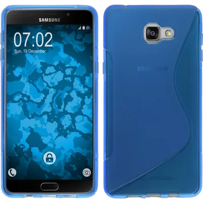 Produktbild von PhoneNatic Case kompatibel mit Samsung Galaxy A9 (2016) - blau Silikon Hülle S-Style Cover