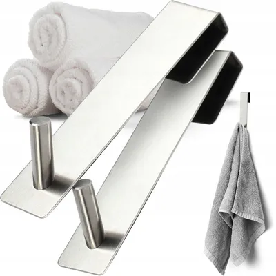 Immagine prodotto di Ganci per porta KADAX da appendere, ganci per porta, ganci per porta, appendiabiti (argento - 2 pezzi, singolo)