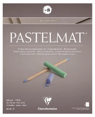 Image de Clairefontaine Pastelmat n° 8 24 x 30 12 feuilles 360 g 96014C