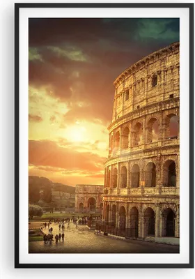 Produktbild von Gerahmtes Poster - Schwarzer Rahmen - Coloseum Roma Architektur Italien - 61x91,5 cm - Wand Bild - Wanddeko - Wandbilder - Wandposter - Bilderrahmen - Bilder - Kunstdruck - Wandbild - P2BPA61x91-2966