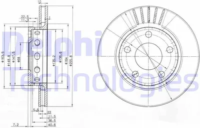 Produktbild von 2x DELPHI Bremsscheibe BG3785 für VW PASSAT Variant (3B6) PASSAT (3B3) 47 5mm