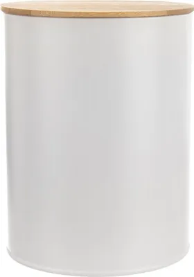 Produktbild von Orion Küchenbehälter Aufbewahrungsbehälter Vorratsdose aus Metall weiß mit Silikondichtung für lose Produkte WHITELINE 2,3l
