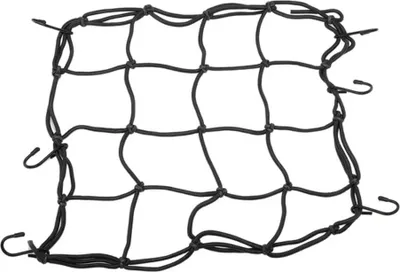 Produktbild von 5er Set Motorrad Gepäcknetz mit 6x Haken | 30 x 30 cm Fahrradkorbgepäcknetz | Roller Transportnetz | Helmnetz | Fahrrad Gepäckspanner | Fahrradkorb Netz | stabile und vielseitige Gepäck Befestigung