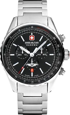 Produktbild von SWISS MILITARY HANOWA Herrenuhr Quarzuhr silber / schwarz onesize Herren 44 SMWGI0000303, SMWGI0000304, SMWGI0000307