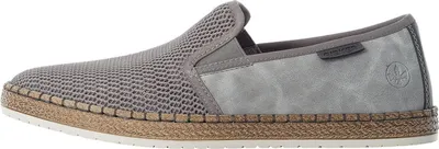 Produktbild von Rieker Herren Slipper Halbschuh Mesh Gummizug B5265, Größe:43 EU, Farbe:Grau
