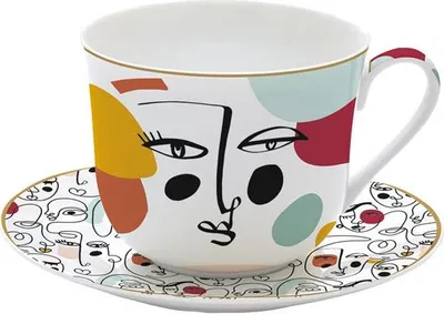 Image de Coffret Tasse Modernism 40 Cl Design Moderne, Capacité Généreuse, Porcelaine Fine - Easy Life
