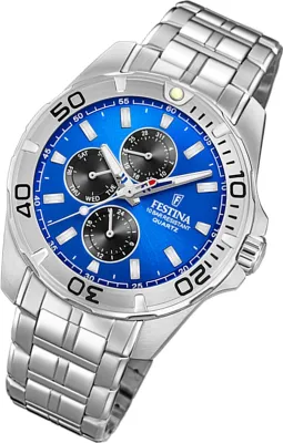 Immagine prodotto di Festina orologio da uomo multifunzione F20445/4 orologio da polso in acciaio inossidabile argento UF20445/4