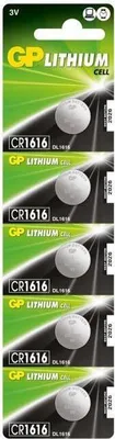 Zdjęcie produktu dla GP Batteries Lithium Cell CR1616, Jednorazowa bateria, CR1616, Lit, 3 V, 5 szt., 55 mAh