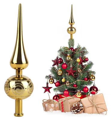 Produktbild von Christbaumspitze Goldfarben 24 cm