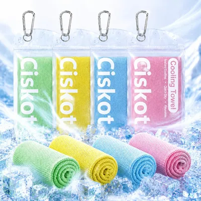 Produktbild von Kühltuch Set, Kühltücher Hals, Handtuch kühlend, Cooling Towel, Kühltücher Sport, Kühlendes Tuch, Eishandtücher für Fußball, Training, Outdoor-Sport