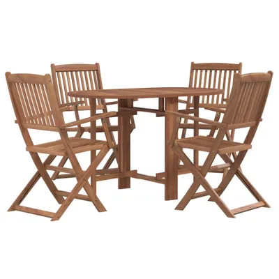Image de vidaXL Ensemble de jardin 5 pièces pliable en bois massif d'acacia