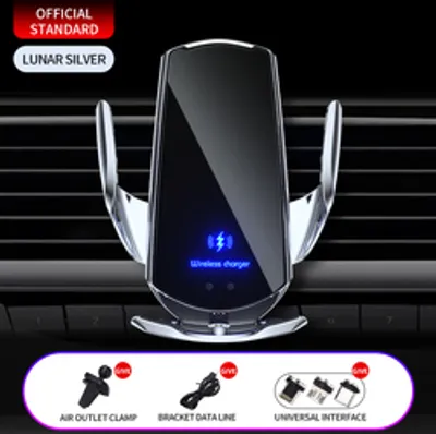 Produktbild von Auto drahtloses Ladegerät Magnetische Autohalterung Telefonhalterung für iPhone 14 13 12 Samsung Xiaomi Infrarot-Induktion QI schnelles Laden