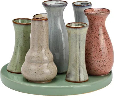 Image de Petits Vases sur un plateau en ceramique