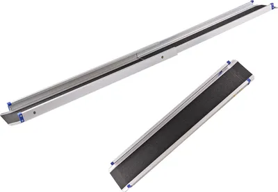 Alu Teleskoprampe DTR150, Auffahrrampe für Rollstuhl, Fahrrad, bis 150kg 4031765266109 927467 26610