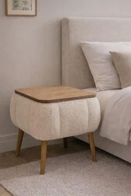 Produktbild von Skye Decor, Hochwertiger Nachttisch (Elterncode) - Beige, 50x45x40 cm, Skandinavisch
