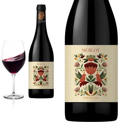 Produktbild von 2025 MERLOT rouge Celliers d'Orfée - Rotwein