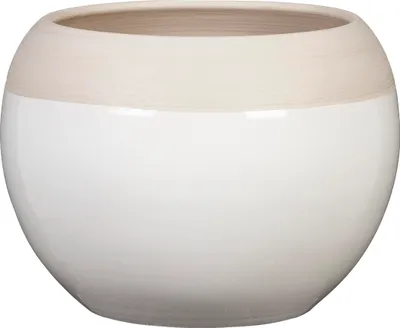 Produktbild von Scheurich Bola, Blumentopf aus Keramik,  Farbe: Blanco, 12,3 cm Durchmesser, 11,5 cm hoch, 1,4 l Vol.