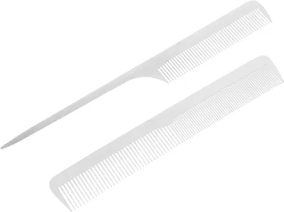 Produktbild von Set mit 2 antistatischen K?mmen zum Entwirren der Haare šC Fš¹r Damen šC Edelstahl šC Silber