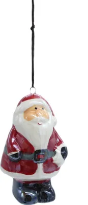 Produktbild von Keramik Hänger Weihnachtsmann - 1 Stück