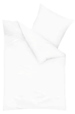 Produktbild von Kaeppel Biber Bettwäsche Uni 200x200cm Rot Silber Weiß Anthrazit Creme Einfarbig, Farbe:Weiß
