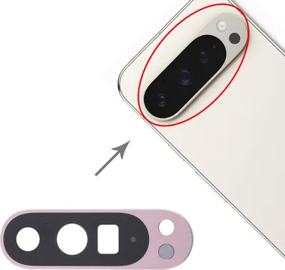Obrázok produktu pre Pre Google Pixel 9 Pro XL Zadný kryt objektívu fotoaparátu Náhradný diel ružový