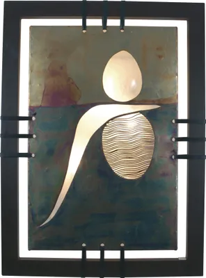 Produktbild von Näve Leuchten Bilderleuchte BILD mit E14 Bilderleuchte BILD mit E14 Dekoartikel-Bild aus Metall, Kunststoff und Naturmaterial, bunt, 30 x 35 x 5 cm, E14