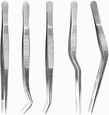 Image de Pince de cuisine, lot de 5, en acier inoxydable, pour barbecue