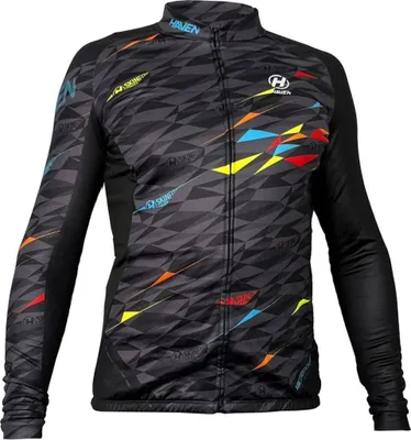 Produktbild von HAVEN Langarm Fahrradtrikot für den Winter - STRATO - Schwarz/mehrfarbig 4XL