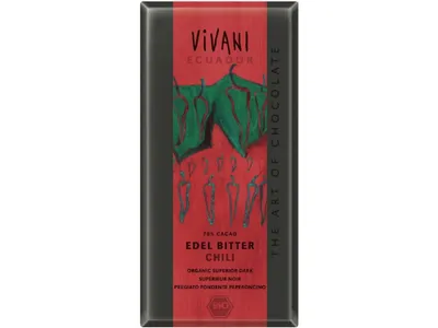 Obrázek produktu pro Vivani 285910, Tmavá čokoláda, 100 g, 2451 kJ, 591 kcal, 45,7 g, 33,1 g
