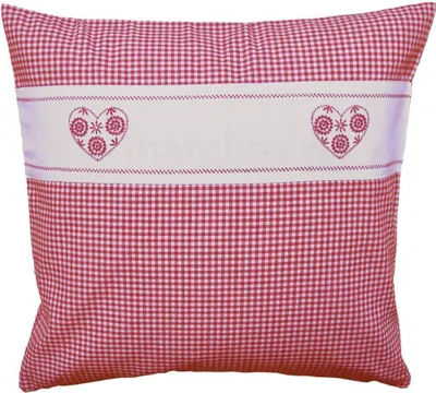 Produktbild von Kissen-Bezug Landhaus-Stil rot kariert 40x40 cm Baumwolle-Mix