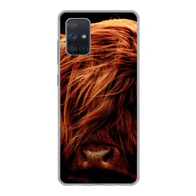 Produktbild von MuchoWow® Handyhülle Schutzhülle Hülle für Samsung Galaxy A51 Schottischer Highlander - Kuh - Hörner - Porträt - Tiere Silikon Softcase Handy Hülle - Schutzabdeckung