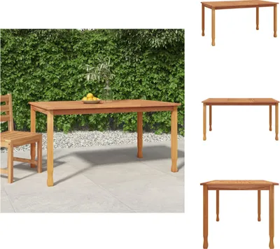 Zdjęcie produktu dla vidaXL Stół ogrodowy 150x90x75 cm lite drewno tekowe - Stoły ogrodowe