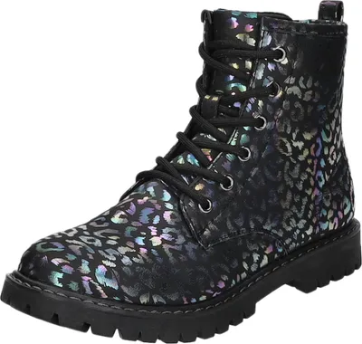 Produktbild von girlZ onlY Kinder-Mädchen-Schnürstiefel gefüttert Schwarz-Mehrfarbig, Farbe:schwarz, EU Größe:34