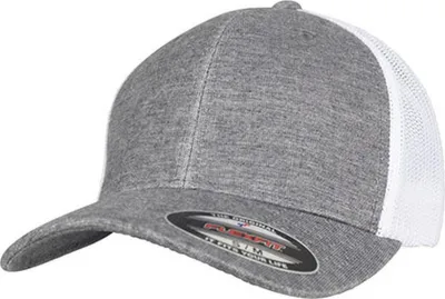 Produktbild von FLEXFIT 6511M | Retro Trucker Melange Cap - Farbe: Grey/White Mesh - Größe: L/XL