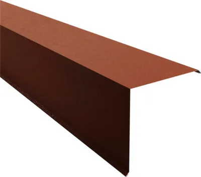 Produktbild von PRECIT Ortgangblech für Trapezblech Ziegelrot RAL 8004 Shimoco 80µm 1000 mm x 230 mm x 230 mm x 0,5 mm