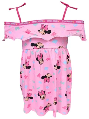 Produktbild von Sommerkleid Off-Shoulder Minnie Mouse Pink 104 cm