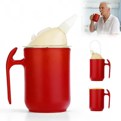 Productafbeelding van 3-in-1 Drinkbeker voor Volwassenen met Twee Rietjes
