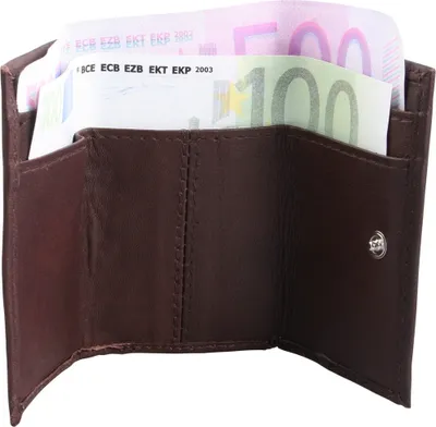 Produktbild von Excellanc Mini Geldbörse aus Echtleder. Format 10 x 6 cm.