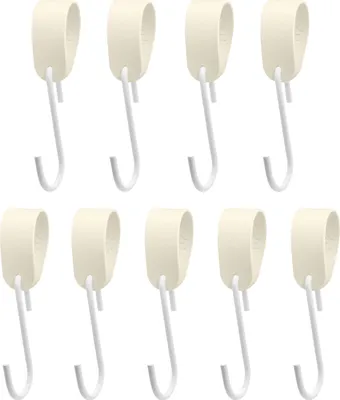 Immagine prodotto di Natural Goods Berlin gancio per cappotto GARD loop, cinturino in pelle vegana PU, loop in pelle, cinturino in pelle, beige, con gancio GARD FLAT in bianco, 9 pezzi