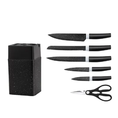 Image de Haus Roland HOME ELEMENTS-HR Set de couteaux - 7 pièces, couleur noire