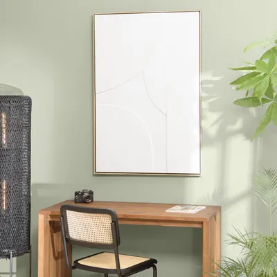 Produktbild von HOMER – Wanddekoration, 83x123 cm, abstrakte, weiße Reliefformen